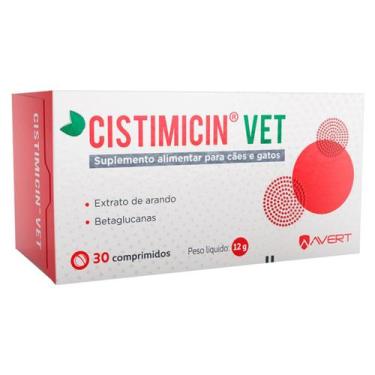 Imagem de Suplemento Alimentar Avert Cistimicin Vet para Cães e Gatos - 30 Compr