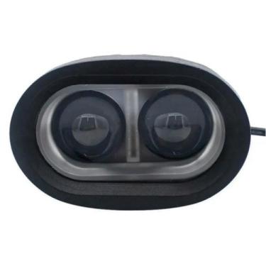 Imagem de Farol de Milha Led Auxiliar Oval Moto Carro Universal 2 Leds Spot Bran