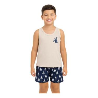 Imagem de Pijama Infantil Menino Família Tartaruga Barco Verão - - ALUNE CURADOR