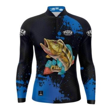 Imagem de Camisa Camiseta Blusa De Pesca Plus Size Vários Modelos G2 e G3 com Pr