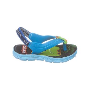 Imagem de Chinelo Infantil Masculino Ortopé Acqua Azul - 96039 - Orto Pé, 19