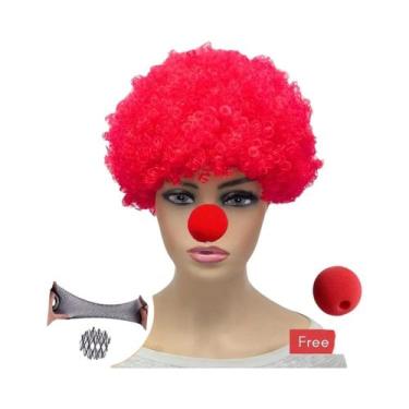 Imagem de Peruca Colorida E Fofa De Palhaço, Cabelo Sintético Resistente Ao Calo