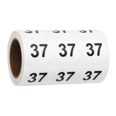 Imagem de Adesivos numéricos PATIKIL, 1000 unidades, redondos, pretos, de 1,2 po