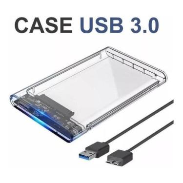Imagem de Case Para Hd Externo Transparente Notebook Sata 2.5 Usb 3.0  - bmax