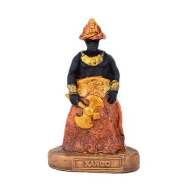 Imagem de Escultura Xango marrom 10 cm resina - Lua Mística - 100% Original - Lo