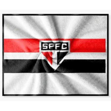 Imagem de Kit Manta c/ Balde pipoca São Paulo Futebol Clube licenciado Cor:branc