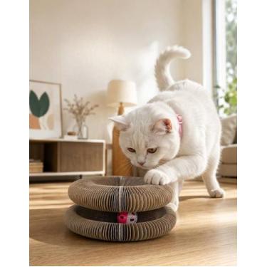 Imagem de Arranhador Mágico Interativo Para Gato + Bolinha - KIDSBEHAPPY, Rosa