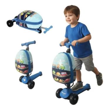 Imagem de Patinete elétrico infantil 80w com maleta completo bw450 cor:azul - Im