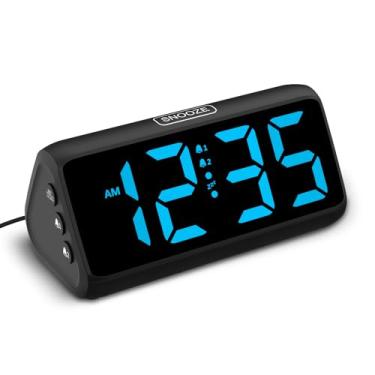 Imagem de Netzu Relógio Digital para Quarto, Relógio de Mesa com Display LED, Alarme Duplo, 5 Atenuadores, 4 Volumes, Memória de Desligamento, Relógios de Alarme Alto para Crianças, Adolescentes e Idosos