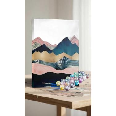 Imagem de Kit Pintura Numerada Terapêutica Montanhas Premium - Congratulations S