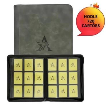 Imagem de Pasta De Cartas Preta Com 9 Bolsos, Capacidade Para 720 Cartas MTG TCG
