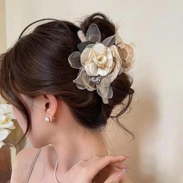 Imagem de Presilha De Cabelo De Luxo Com Pétalas De Rosa Secas Em Tela De Fada -