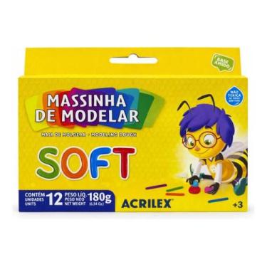 Imagem de Massinha Soft 12 Cores 180g Acrilex