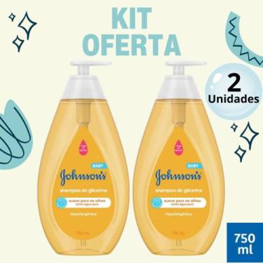 Imagem de Kit Econômico Shampoo Johnsons Baby 2 Unidades 750ml Cada