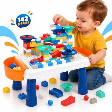 Imagem de Mesa Infantil Para Atividades Interativas Com Blocos de Montar - ATENT