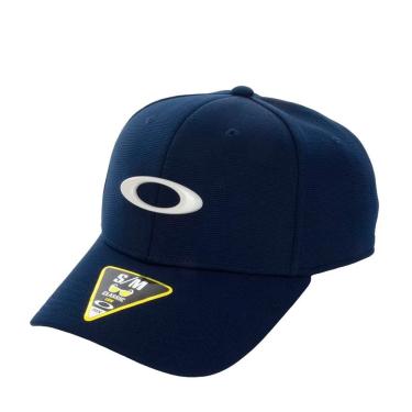 Imagem de Boné oakley aba curva tincan cap azul marinho logo branco