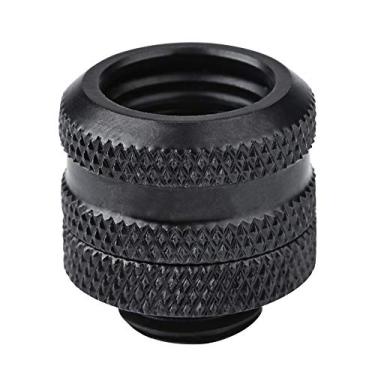 Imagem de Adaptador de compressão de resfriamento de água, fácil instalação Adaptador de resfriamento de água Bom desempenho de vedação Cobre para tubos de metal(Preto)