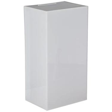 Imagem de Plafon Arandela de Sobrepor Retangular Valencia Branco para 1 Lâmpada Eletrônica Led E-27-21x11 cm