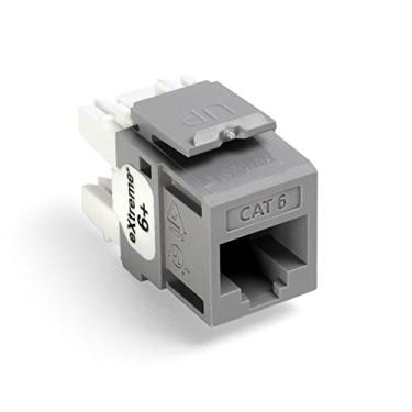 Imagem de Leviton 61110-RG6 Extreme 6+ Conector QuickPort, CAT 6, cinza