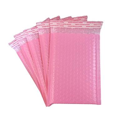 Imagem de Pacote com 25 envelopes pequenos de 10 x 15 cm, revestidos com bolha, envelopes acolchoados, envelopes de envio autoselantes, impermeáveis, à prova de choque e poeira (rosa 10 x 15 cm - 25 peças)