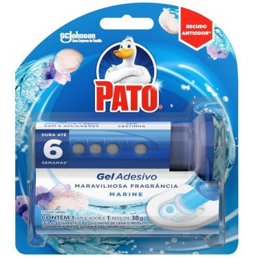 Imagem de Detergente Sanitário Pato Gel Adesivo com Aplicador Marine 38g