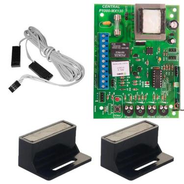 Imagem de Placa Central Motor Portão Rossi Sensor Reed Switch + Suporte e Imãs + Sensor Deslizante 70CM