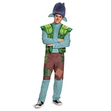 Imagem de Disguise Fantasia masculina Trolls Branch, oficial da turnê mundial do ramo clássico de Trolls, Verde e marrom, XXL (50-52)