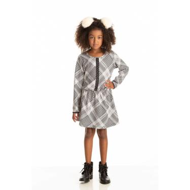 Vestido Xadrez Preto Branco Infantil Collie - Vestido Infantil - Magazine  Luiza