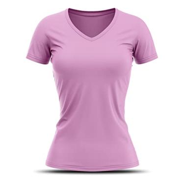 Imagem de Camiseta UV Protection Feminina Manga Curta Adstore Rosa UV50+ Dry Fit Secagem Rápida (M)