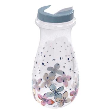 Imagem de Garrafa de Água e Suco Paris decorada 1,9 litros azul Plasutil ref.6434