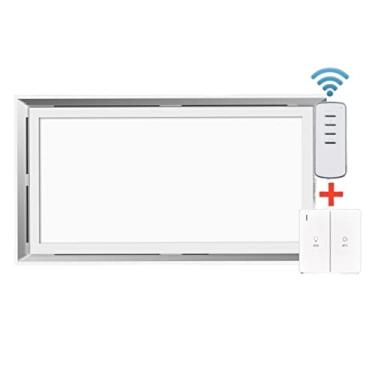 Imagem de Fã exausto Ventilador de ventilação com LED Iluminação, combo de iluminação de ventilação de teto integrado, 30 × 60 cm de alumínio de alumínio da cozinha de 60 cm Ventiladores de ventilação