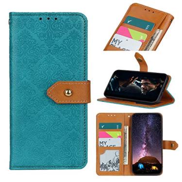 Imagem de HONGYAN Capa de telefone Para Sony Xperia 1 II Europeu Floral Embossed Cobre Fivela Horizontal Flip Capa de Couro PU com suporte e cartão Slots & Carteira e moldura de fotos Capa protetora