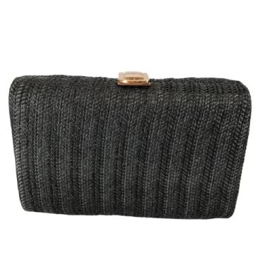 Imagem de Bolsa Clutch Festa Casamento Eventos Elegante Sofisticada (Preta)