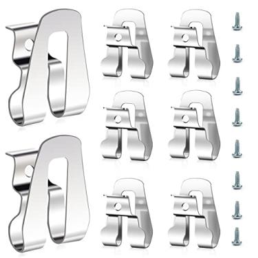 Imagem de Clipe de gancho de cinto de substituição de metal para ferramenta Dewalt, clipes de cinto de aço inoxidável Windspeed para ferramentas elétricas Dewalt, clipes de cinto com parafusos (8)