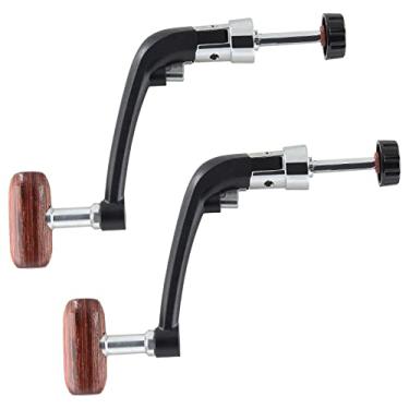 Imagem de Jiozermi 2 peças de alavanca de pesca do molinete de pesca, botão rotativo do carretel de pesca, cabo do carretel giratório de pesca de aço inoxidável, alça de força para peças de aderência de substituição do carretel (tamanho pequeno)