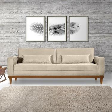 Imagem de Sofá Living 2,20Mt C/ 2 Almofadas Bege