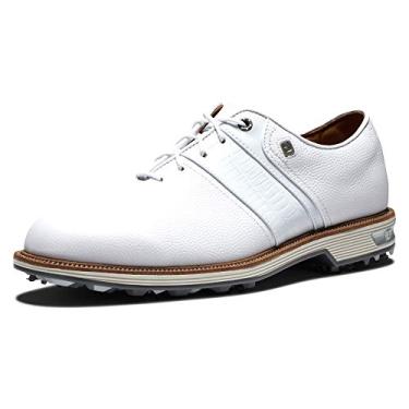 Imagem de FootJoy Tênis de golfe masculino Premiere Series-Packard, Branco/Branco, 9.5 Narrow