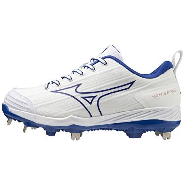 Imagem de Mizuno Tênis de softbol feminino Sweep 6, Branco-royal, 12