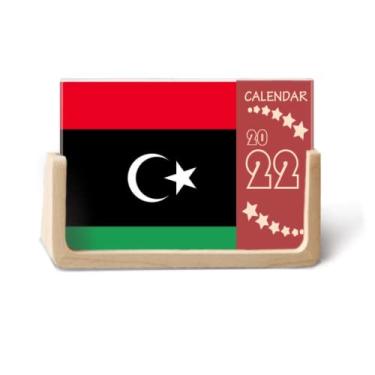 Imagem de Agenda de mesa com bandeira nacional da Líbia África 2022 para 12 meses