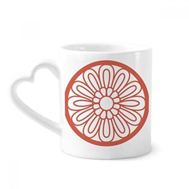 Imagem de China Chinesa Flor Vermelha Padrão Tradicional Caneca Café Cerâmica Copos Copo Coração Vidro