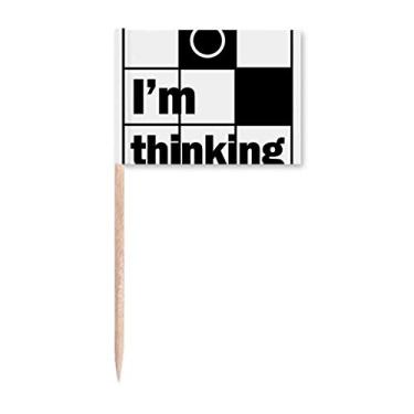 Imagem de I'm Thinking Quote Art Deco Presente Fashion Palito de Dentes Marcadores Decoração de Festa