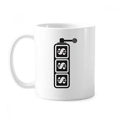 Imagem de Winning Slot Machine Ilustração Padrão Caneca Cerâmica Café Porcelana Copos Louça