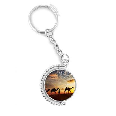Imagem de Chaveiro giratório All the Way to the Silk Road Camel Desert, Multicor