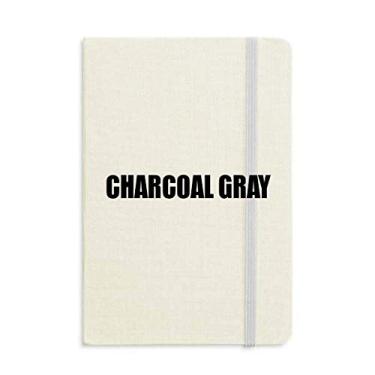 Imagem de Caderno com nome de cor cinza carvão capa dura diário clássico A5 presente