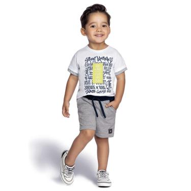 Imagem de Conjunto Infantil Curto Camiseta E Bermuda Colorittá Branco