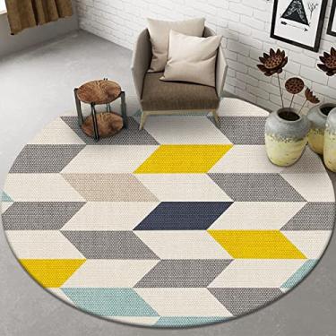 Imagem de Tapete Tapete redondo circular moderno geométrico tapete para decoração de quarto para quarto Decoração de Casa (Color : D, Size : 3.3X3.3FT)