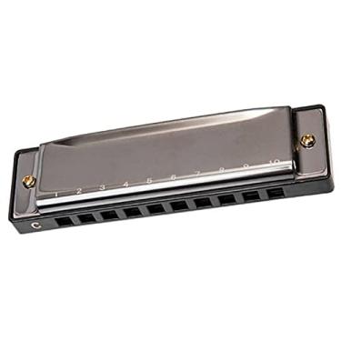 Imagem de 10 Buracos Tecla C Gaita Aço Inoxidável para Adultos Iniciantes Presente Infantil