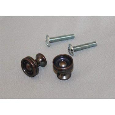 Imagem de Puxadores de mesa de piano de bronze antigo com parafusos – 1 par – reparo de móveis