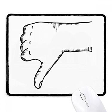 Imagem de Ridicule Gesture Line Desenho Padrão Mousepad Borda Costurada Tapete Borracha Gaming Pad