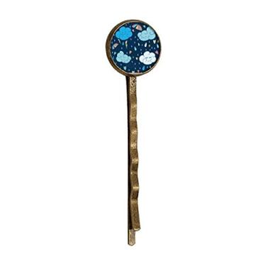 Imagem de Cloud Umbrella Rain Heart Retro Metal Hair Bobby Pin Headwear